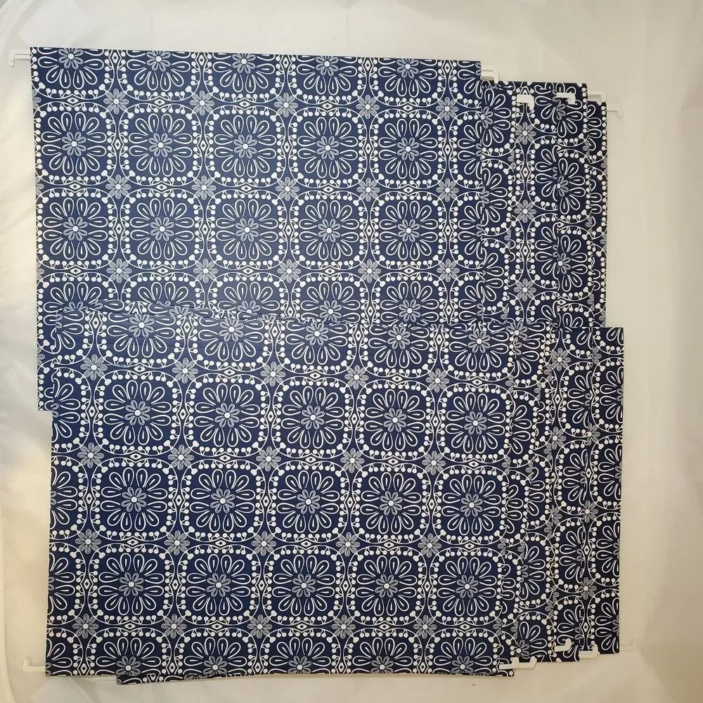 The Container Store Hanging Letter Decorative File Folders 10-pack Floral Navy